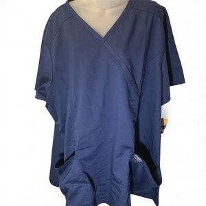 Cherokee Women's Deep Blue V-Neck Scrub Top (item#10061)